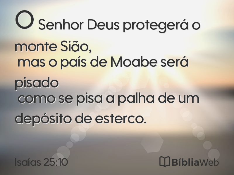 Isaías 25:10 em imagem para compartilhar