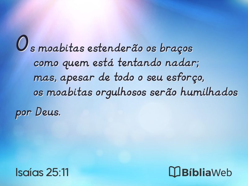 Isaías 25:11 em imagem para compartilhar