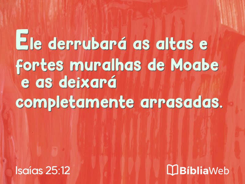Isaías 25:12 em imagem para compartilhar