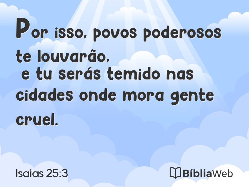 Isaías 25:3 em imagem para compartilhar