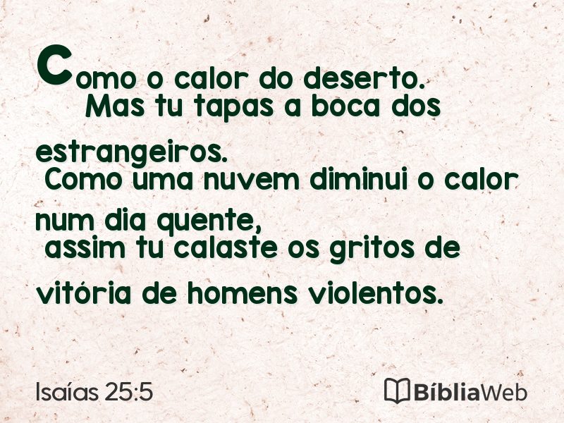 Isaías 25:5 em imagem para compartilhar