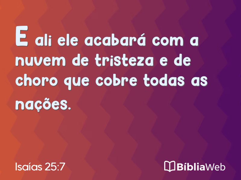 Isaías 25:7 em imagem para compartilhar