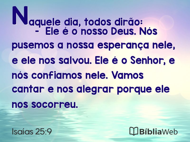 Isaías 25:9 em imagem para compartilhar
