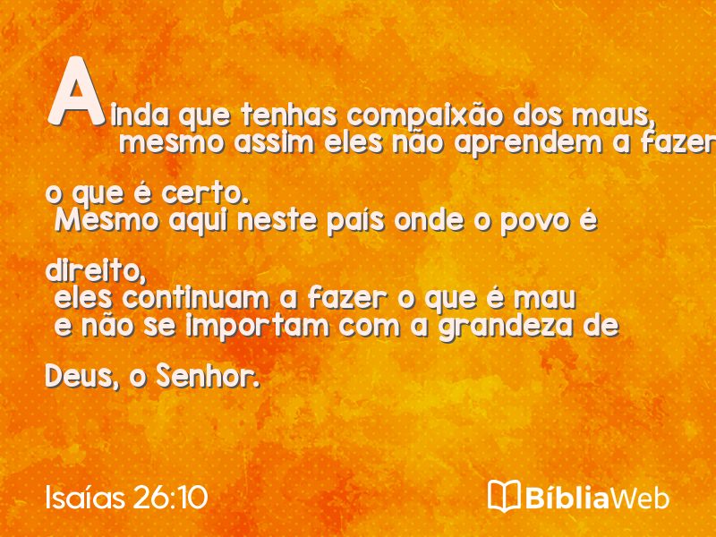 Isaías 26:10 em imagem para compartilhar