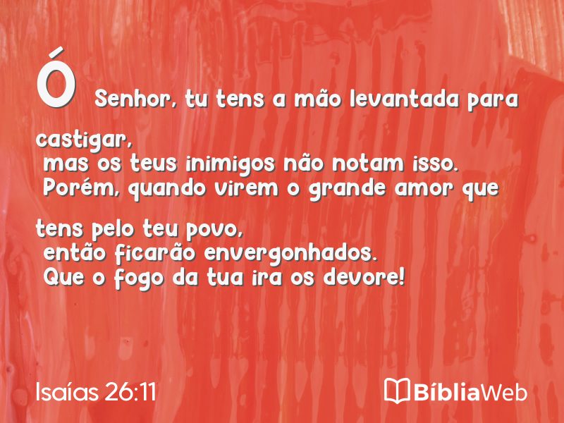 Isaías 26:11 em imagem para compartilhar