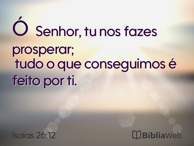 Isaías 26:12 em imagem para compartilhar