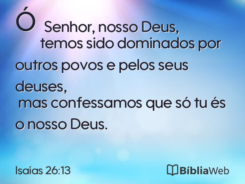 Isaías 26:13 em imagem para compartilhar