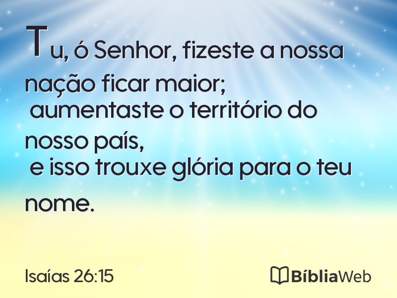 Isaías 26:15 em imagem para compartilhar