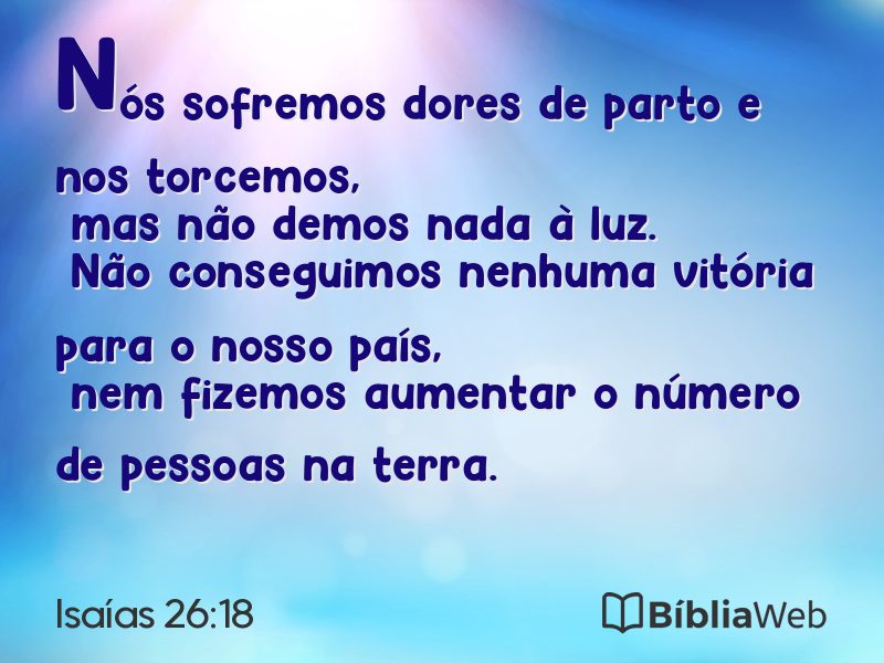 Isaías 26:18 em imagem para compartilhar
