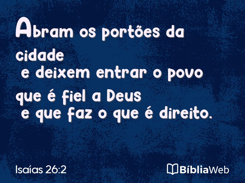 Isaías 26:2 em imagem para compartilhar