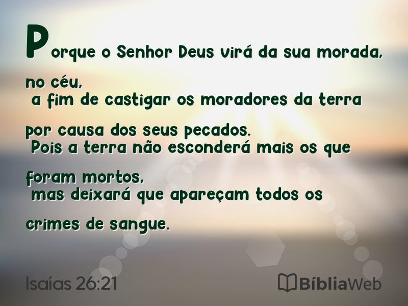 Isaías 26:21 em imagem para compartilhar