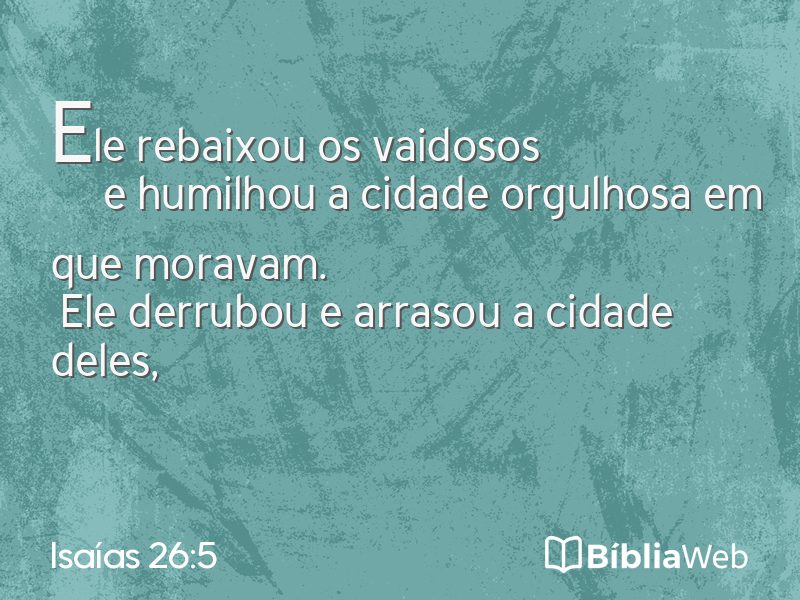 Isaías 26:5 em imagem para compartilhar