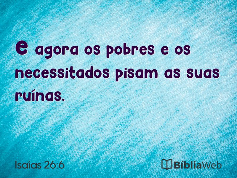 Isaías 26:6 em imagem para compartilhar