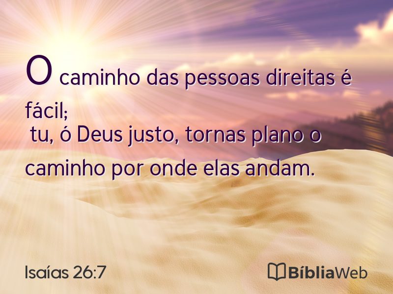 Isaías 26:7 em imagem para compartilhar