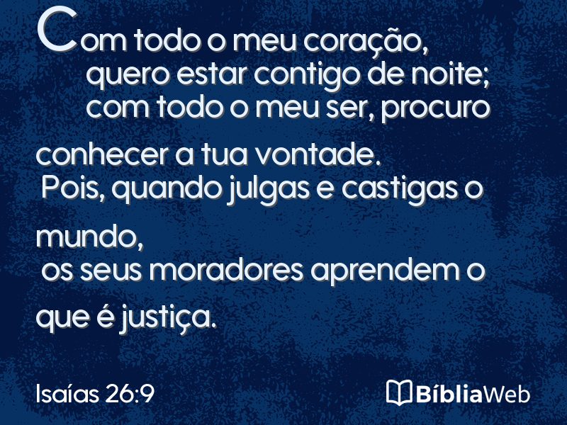 Isaías 26:9 em imagem para compartilhar