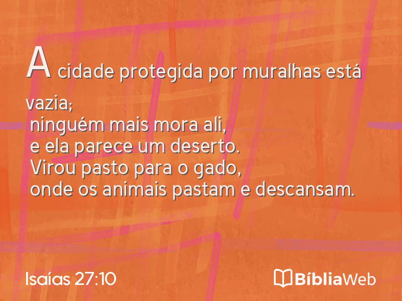 Isaías 27:10 em imagem para compartilhar