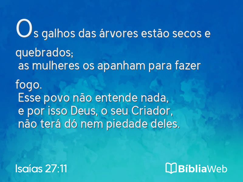 Isaías 27:11 em imagem para compartilhar