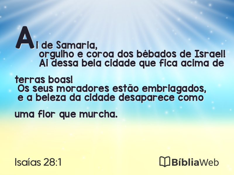 Isaías 28:1 em imagem para compartilhar