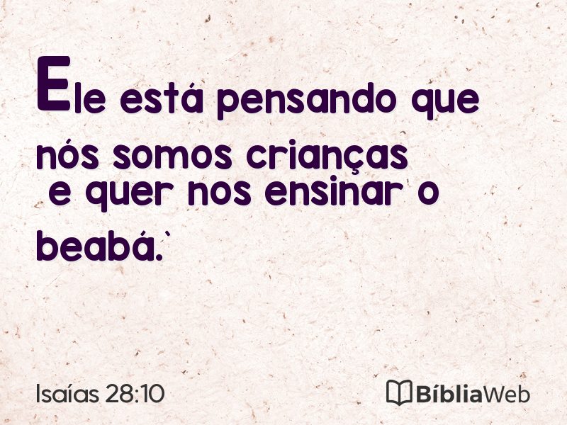 Isaías 28:10 em imagem para compartilhar