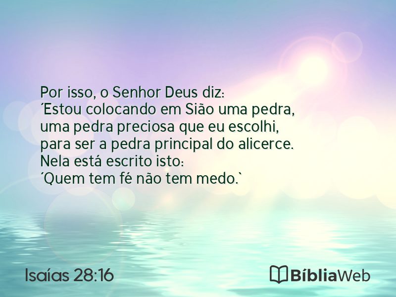 Isaías 28:16 em imagem para compartilhar