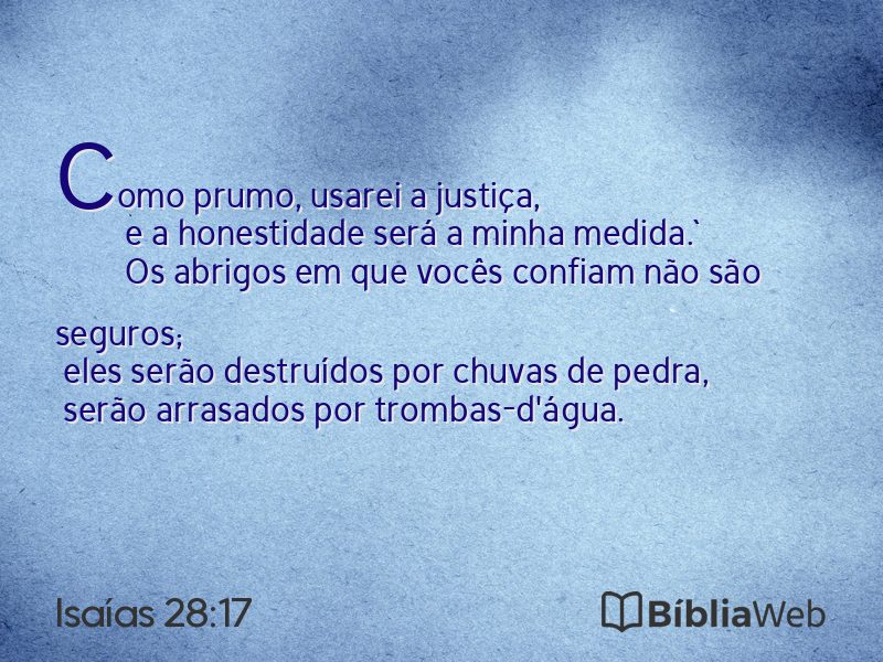Isaías 28:17 em imagem para compartilhar