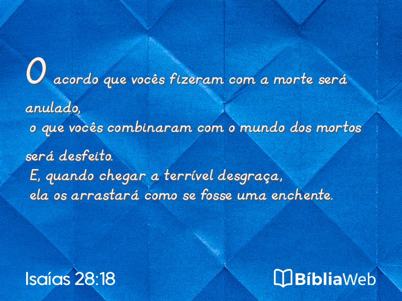 Isaías 28:18 em imagem para compartilhar
