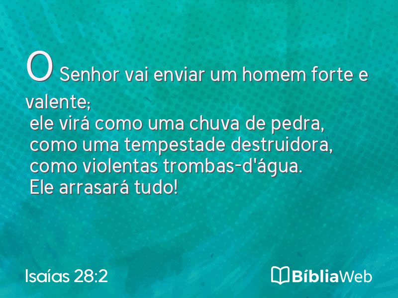 Isaías 28:2 em imagem para compartilhar