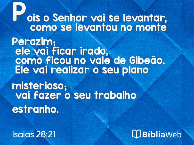 Isaías 28:21 em imagem para compartilhar