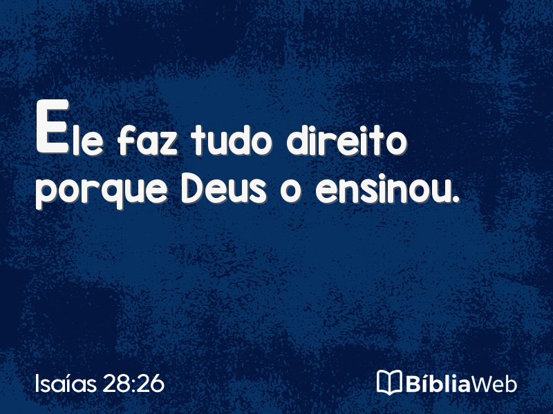 Isaías 28:26 em imagem para compartilhar