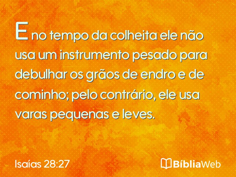 Isaías 28:27 em imagem para compartilhar