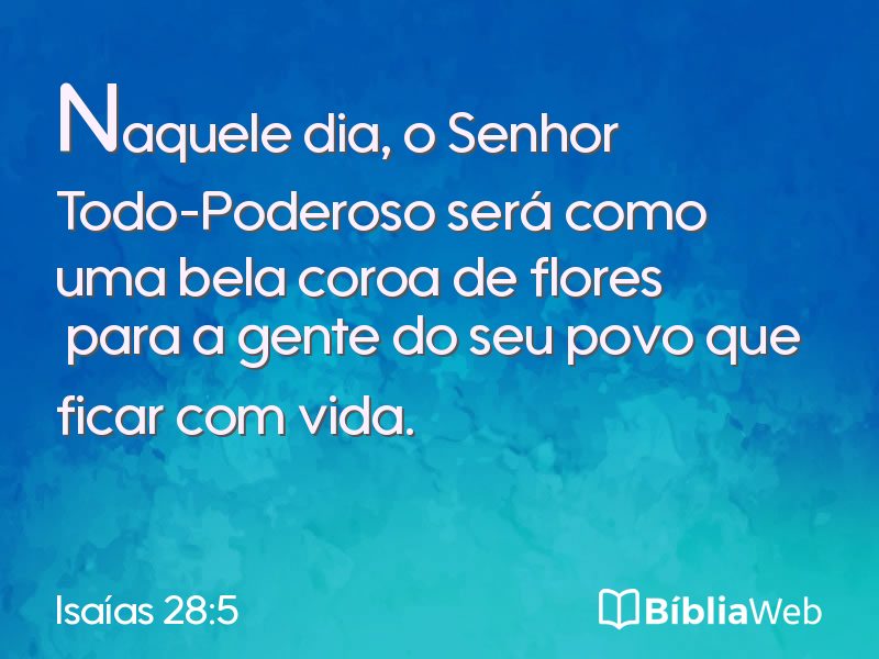 Isaías 28:5 em imagem para compartilhar