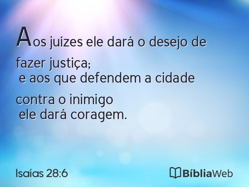 Isaías 28:6 em imagem para compartilhar