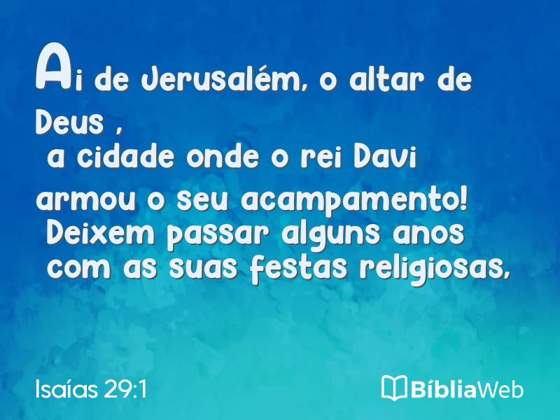 Isaías 29:1 em imagem para compartilhar