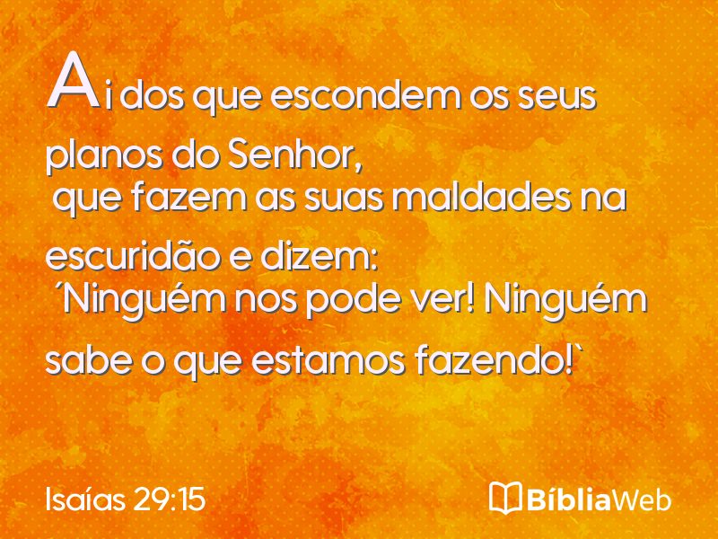 Isaías 29:15 em imagem para compartilhar