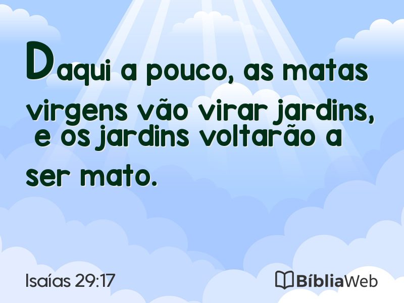 Isaías 29:17 em imagem para compartilhar
