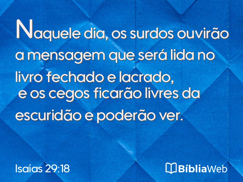 Isaías 29:18 em imagem para compartilhar