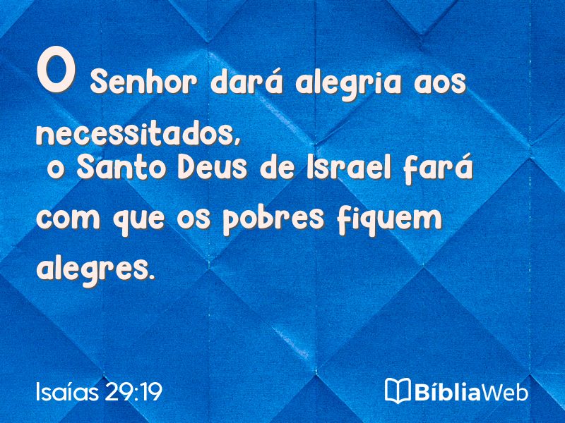 Isaías 29:19 em imagem para compartilhar