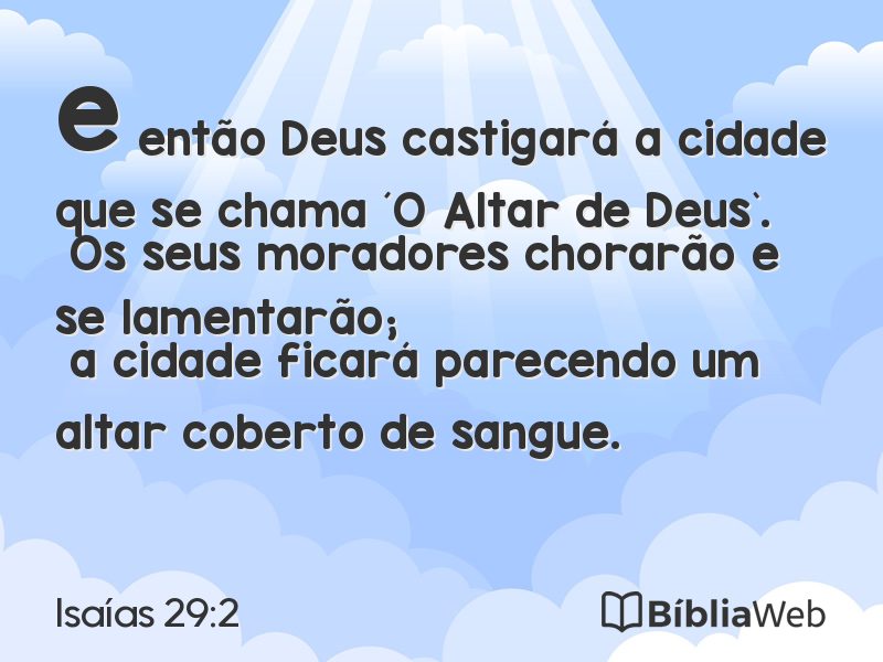Isaías 29:2 em imagem para compartilhar