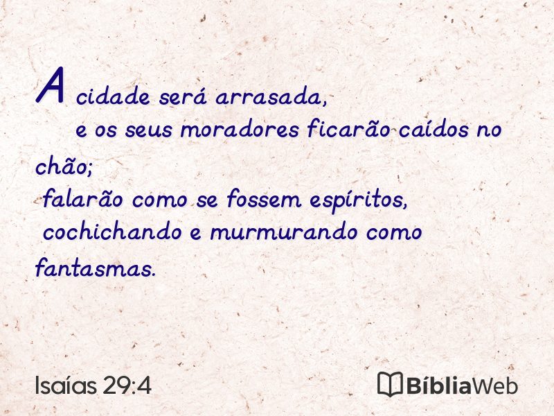 Isaías 29:4 em imagem para compartilhar