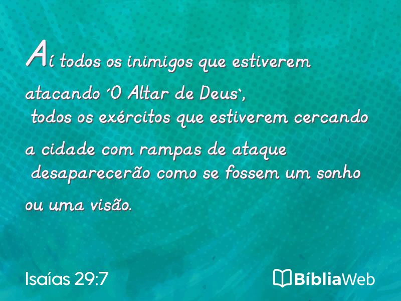 Isaías 29:7 em imagem para compartilhar