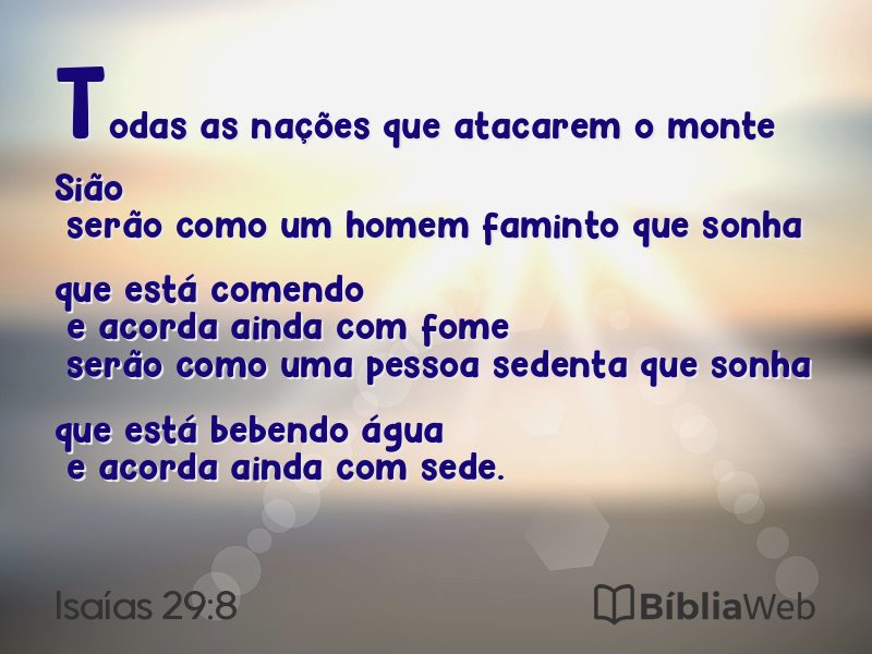 Isaías 29:8 em imagem para compartilhar