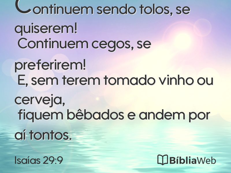 Isaías 29:9 em imagem para compartilhar