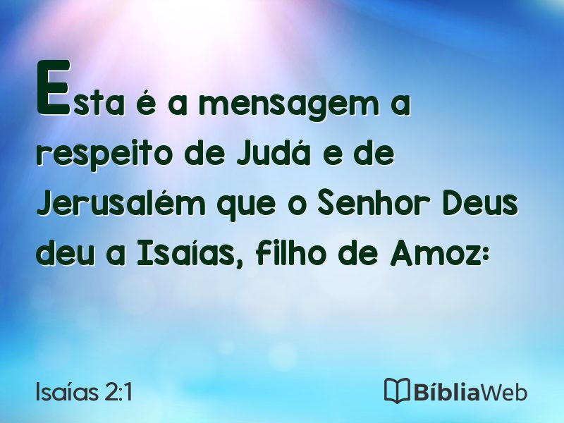 Isaías 2:1 em imagem para compartilhar