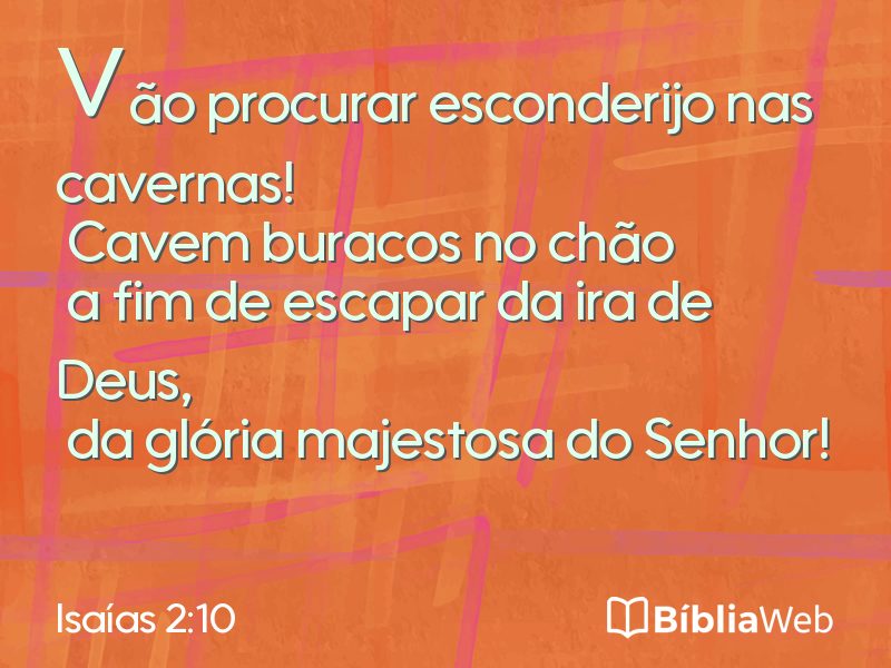 Isaías 2:10 em imagem para compartilhar