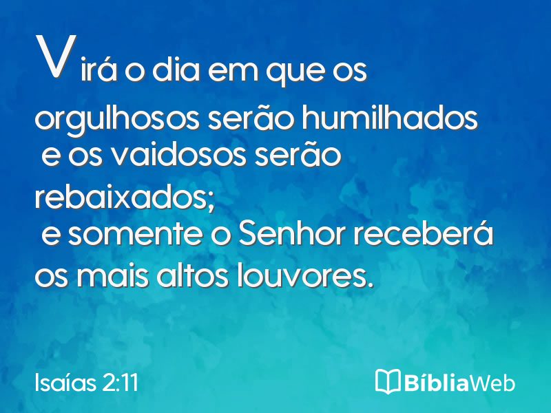 Isaías 2:11 em imagem para compartilhar