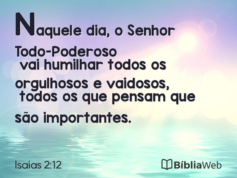 Isaías 2:12 em imagem para compartilhar