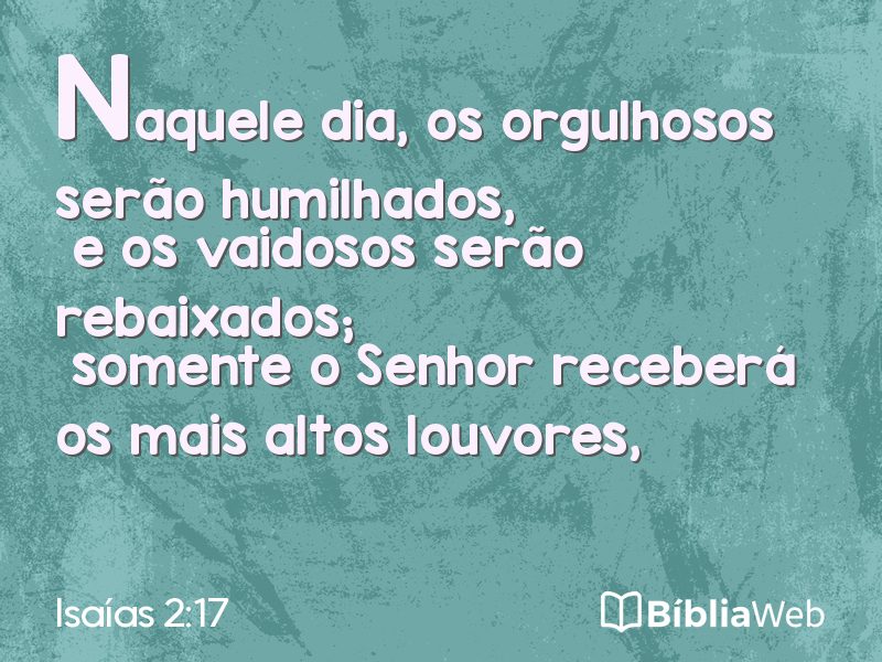 Isaías 2:17 em imagem para compartilhar