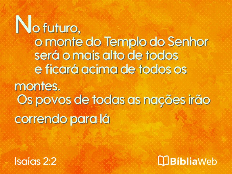 Isaías 2:2 em imagem para compartilhar