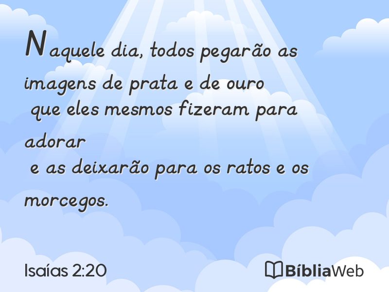 Isaías 2:20 em imagem para compartilhar