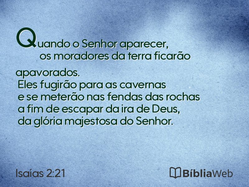 Isaías 2:21 em imagem para compartilhar